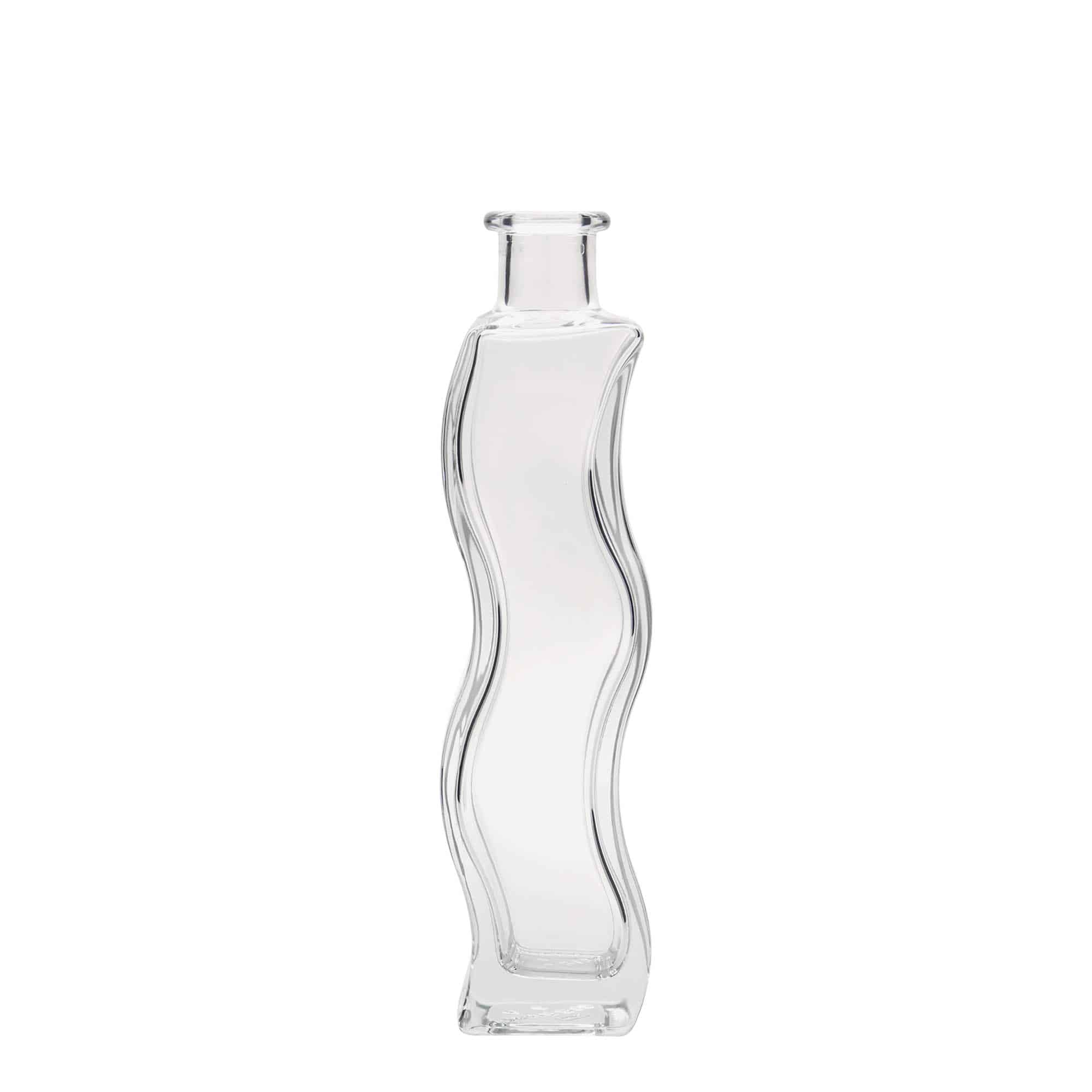 200 ml lasipullo 'Aallot', neliö, suu: korkki 200 ml lasipullo 'Aallot', neliö, suu: korkki