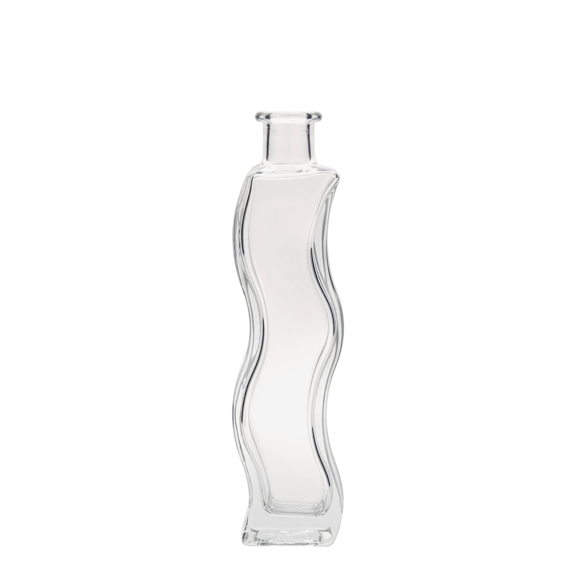 200 ml lasipullo 'Aalto', neliömäinen, suuaukko: korkki