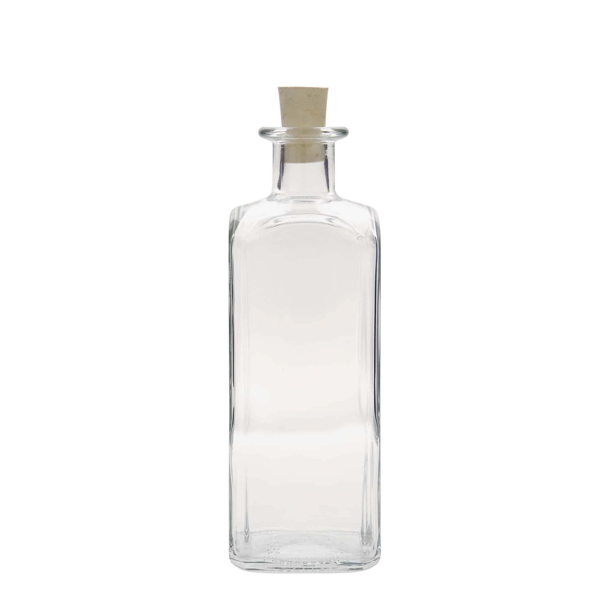 500 ml lasipullo Apotheker Carré, nelikulmainen, suuaukko: korkki