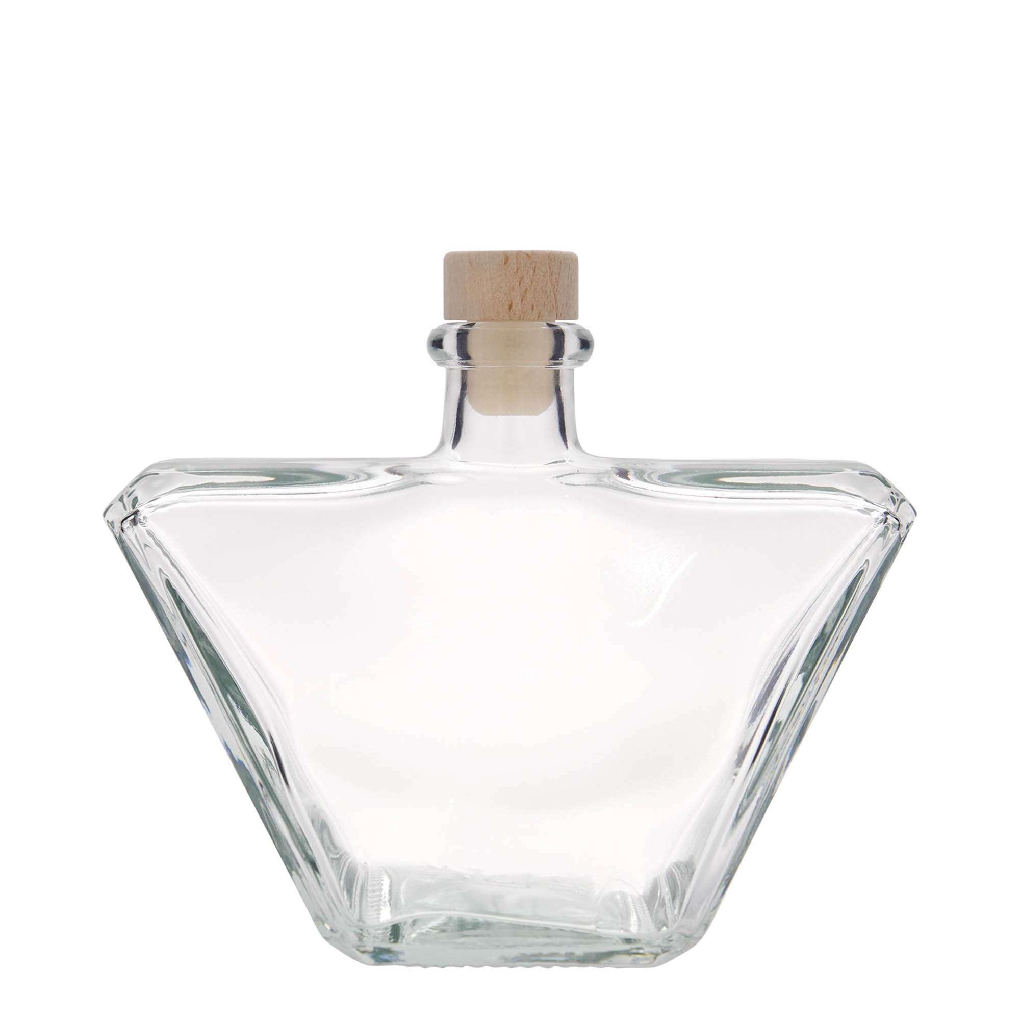 500 ml lasipullo 'Charly', suorakaide, suuaukko: korkki