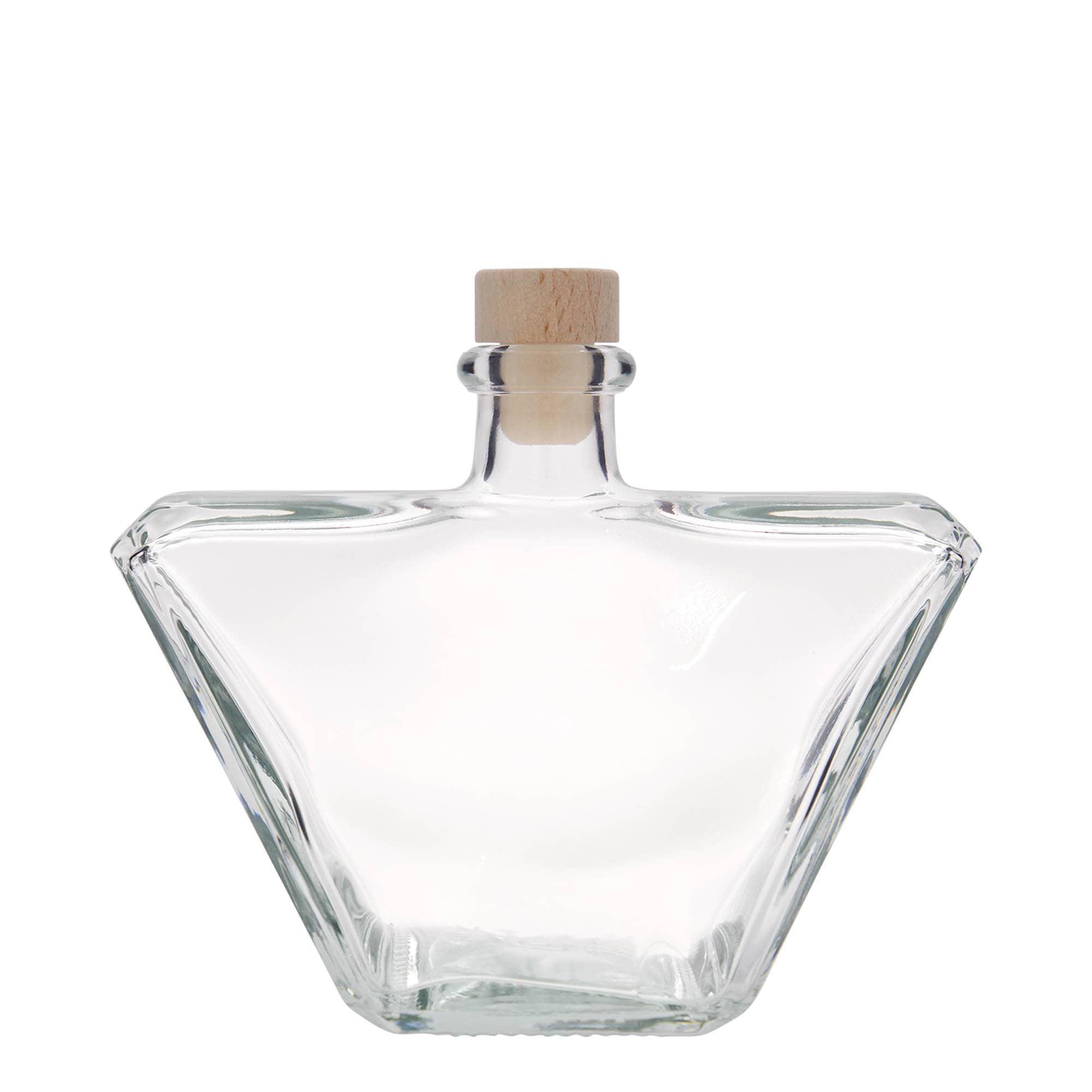 500 ml lasipullo 'Charly', suorakaide, suuaukko: korkki