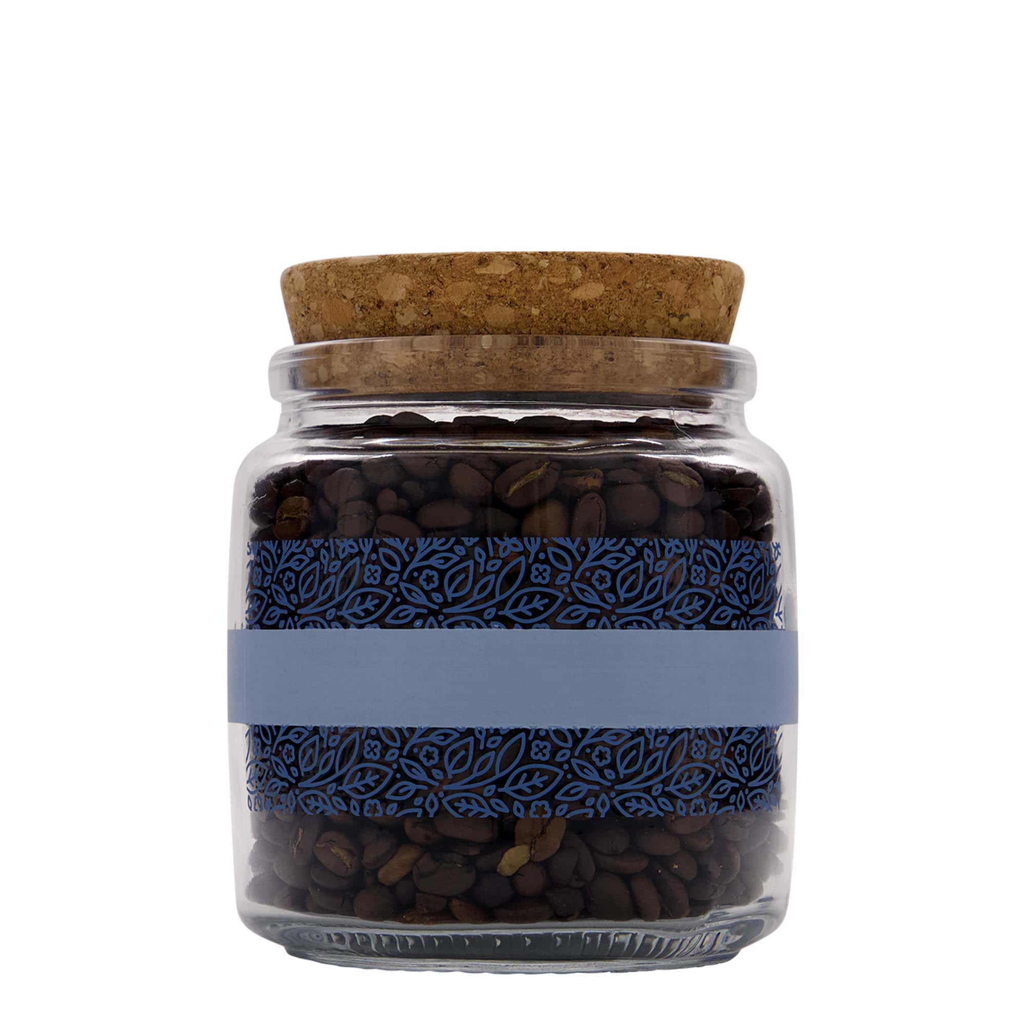750 ml korkkilasi ”Giara”, kuvio: Naturalmente blu, suuaukko: korkki