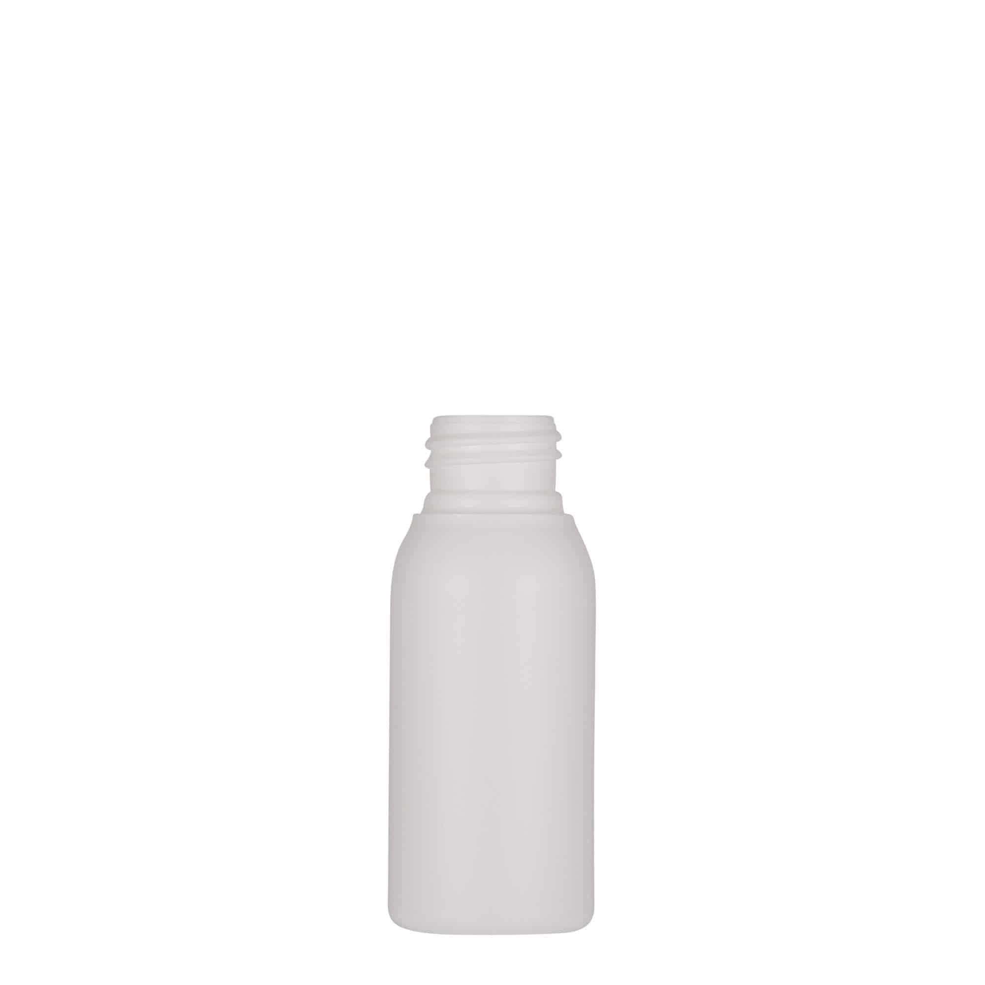 50 ml muovipullo ”Tuffy”, HDPE, valkoinen, suuaukko: 24/410
