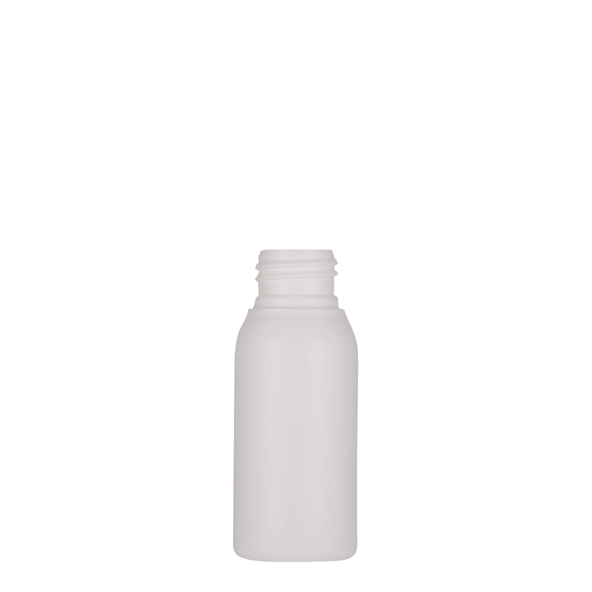 50 ml muovipullo ”Tuffy”, HDPE, valkoinen, suuaukko: 24/410