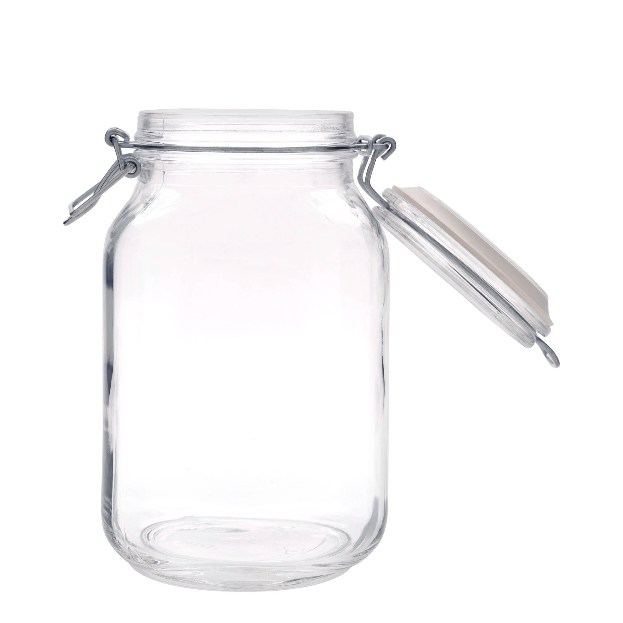 2 000 ml langallinen lasipurkki 'Fido', neliö, suuaukko: langallinen suljin