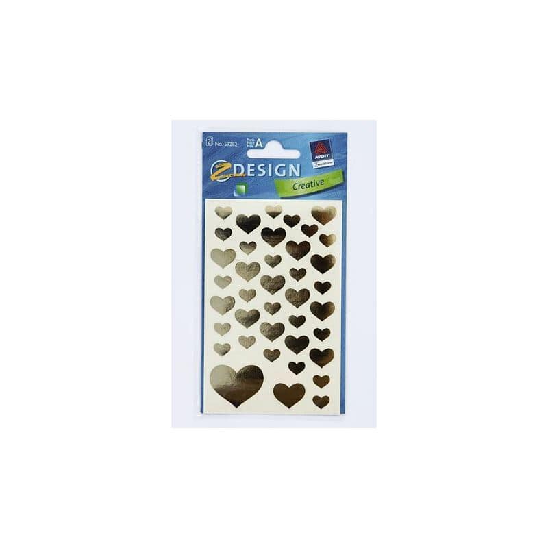 Zweckform-tarrat 'Sydämet', paperi, kulta