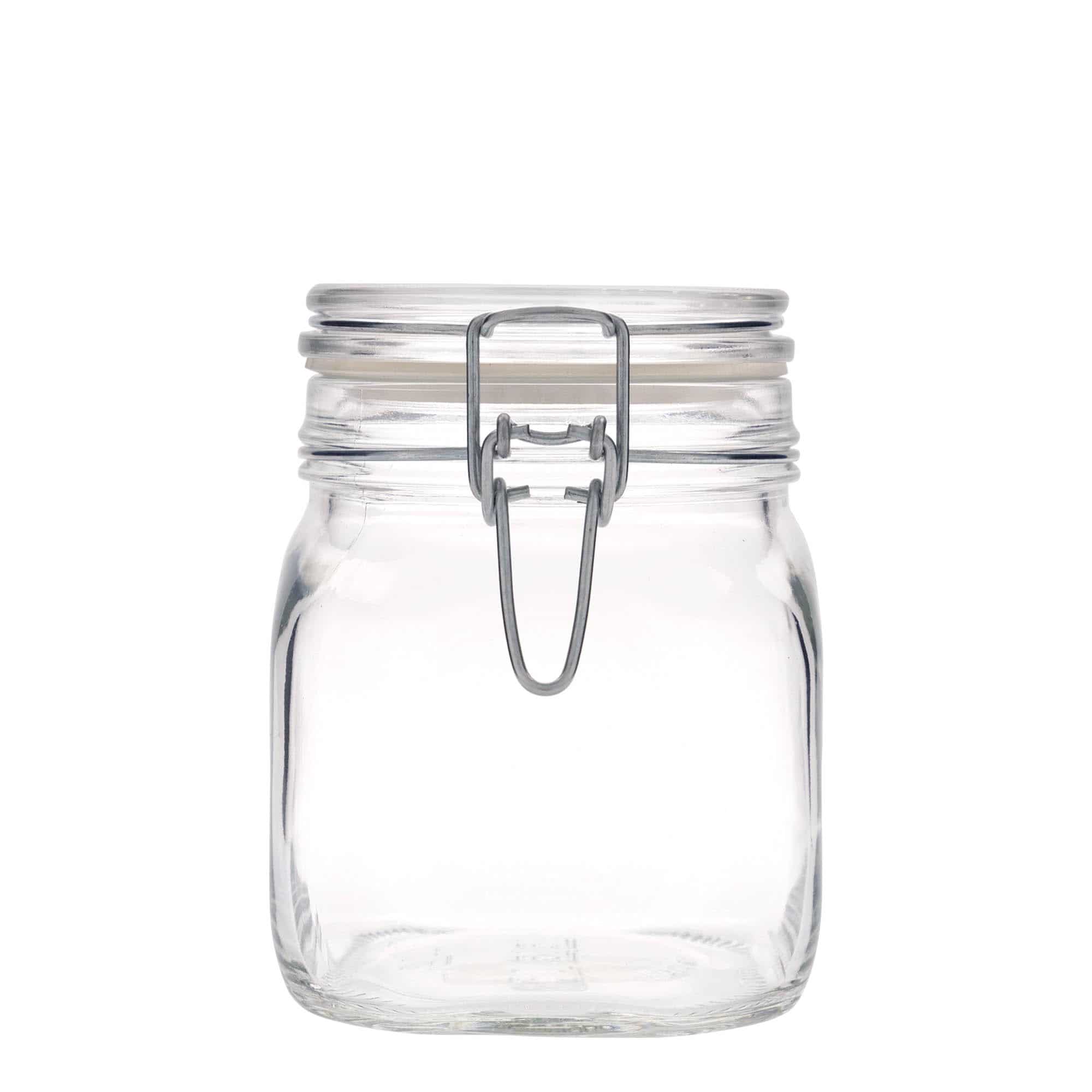 750 ml lankakorkillinen lasipurkki 'Fido', neliömäinen, suuaukko: lankakorkkilukko 750 ml lankakorkillinen lasipurkki 'Fido', neliömäinen, suuaukko: lankakorkkilukko