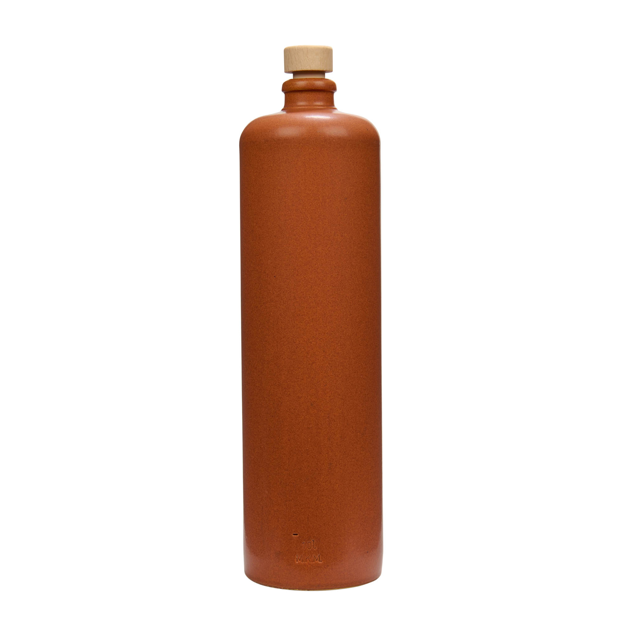 1 000 ml saviruukku, kivisavi, punaruskea, suuaukko: korkki