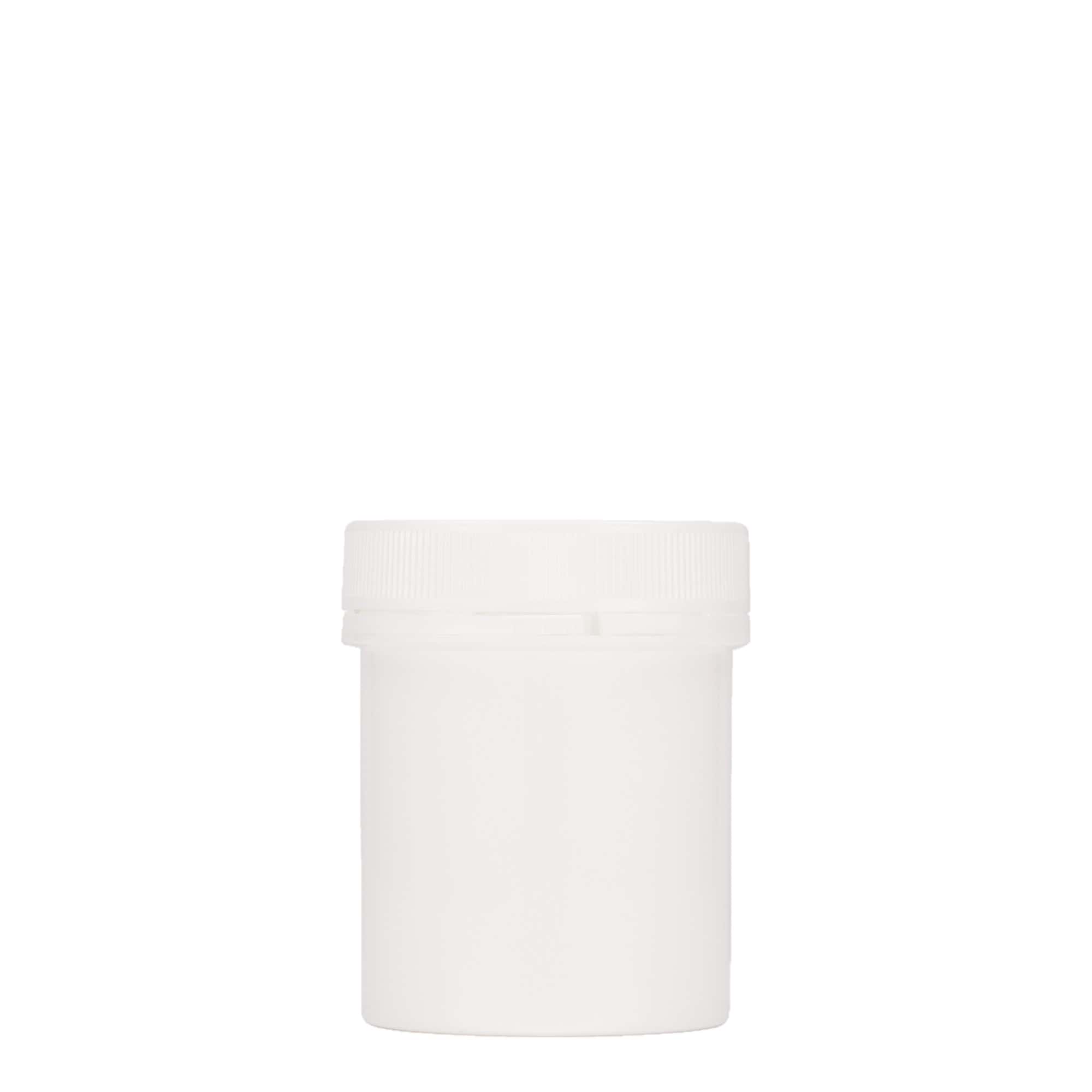 150 ml muovipurkki ”Securilock”, PP, valkoinen, suuaukko: ruuvikorkki