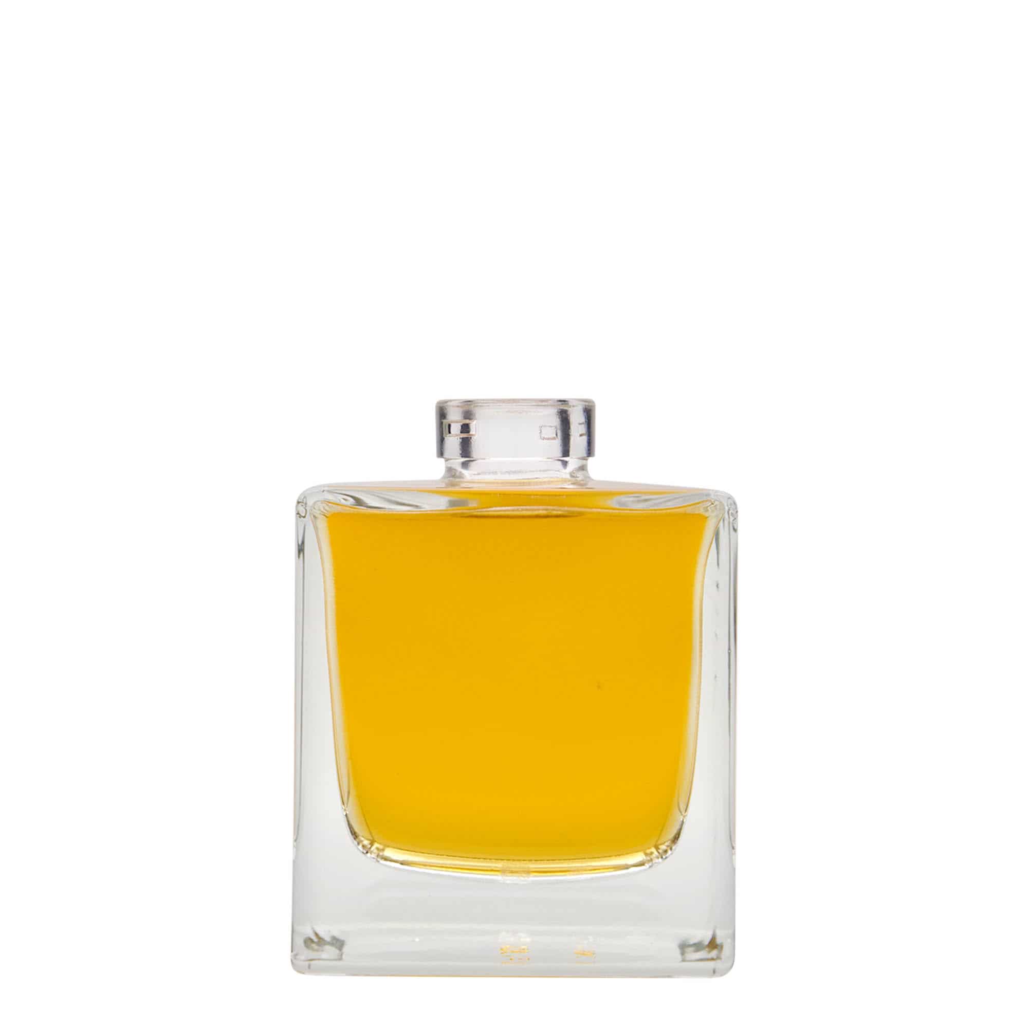 200 ml lasipullo 'Cube', neliö, suu: korkki
