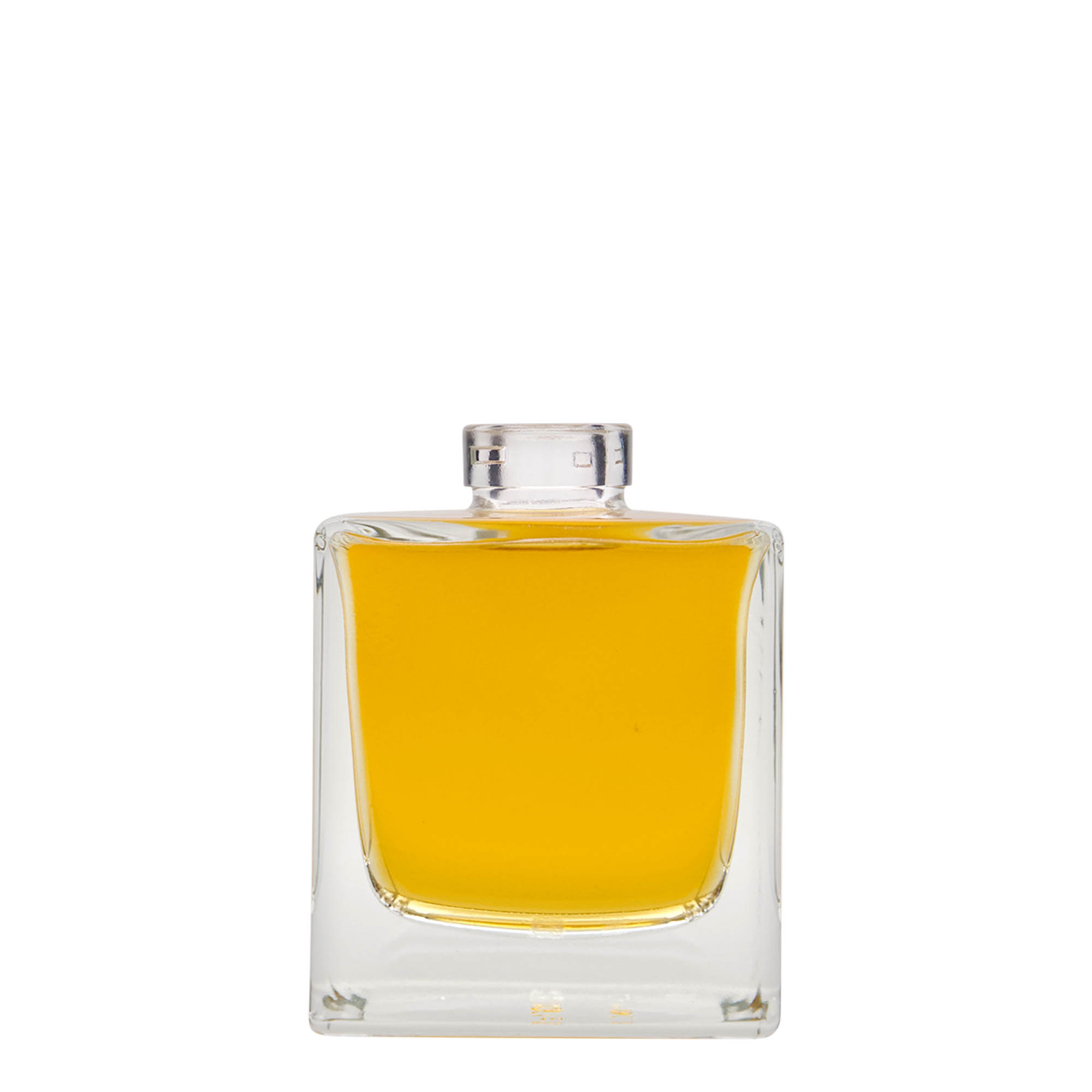 200 ml lasipullo 'Cube', neliö, suuaukko: korkki