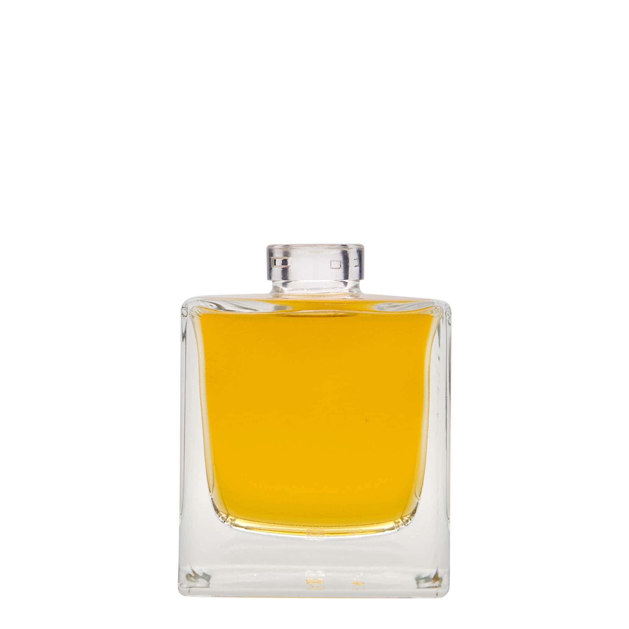 200 ml lasipullo 'Cube', neliö, suuaukko: korkki