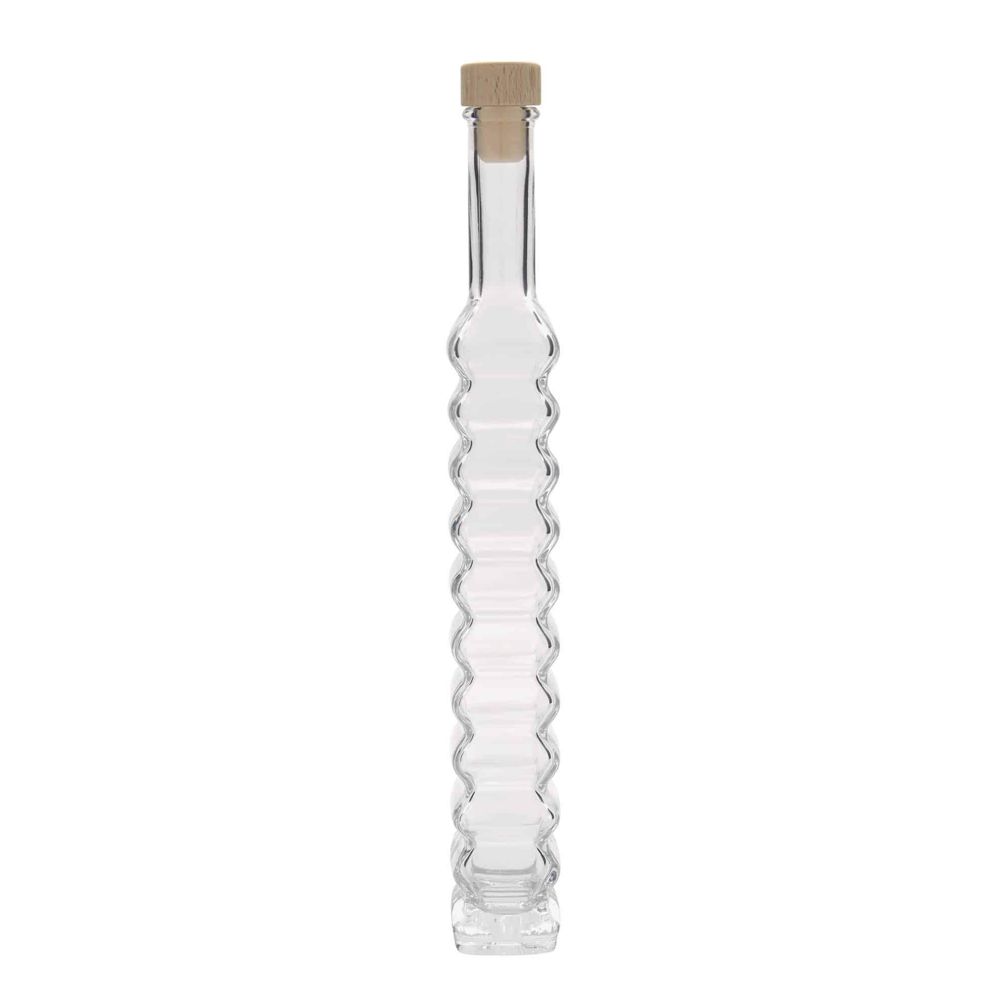 200 ml lasipullo 'Roma', neliö, suu: korkki