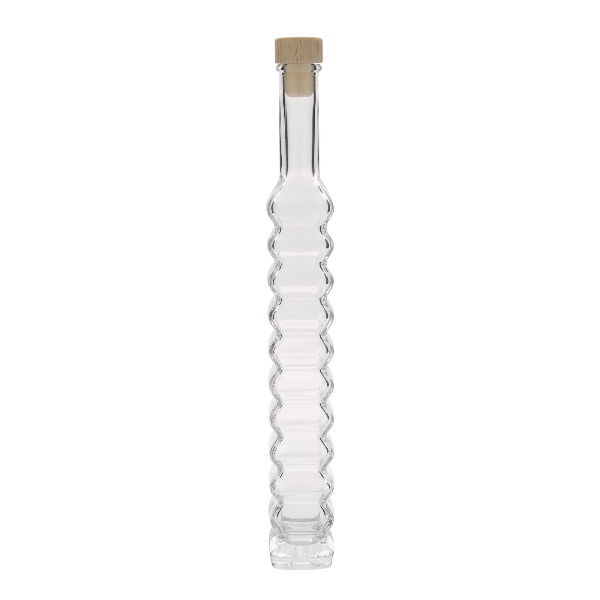200 ml lasipullo 'Rooma, neliömäinen, suuaukko: korkki'