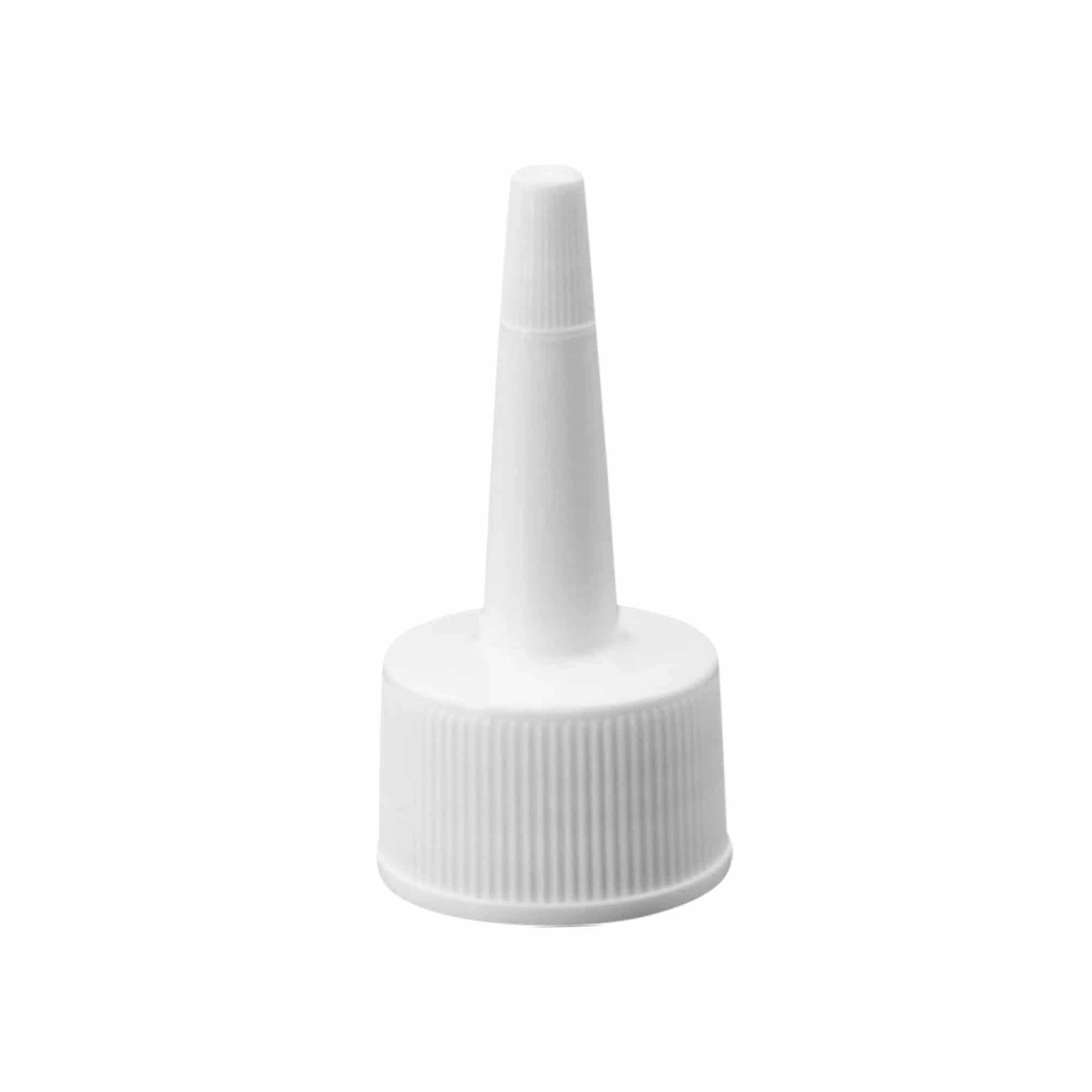 Kierrekorkki applikaattorilla, PP-muovi, valk., suu: 24/410