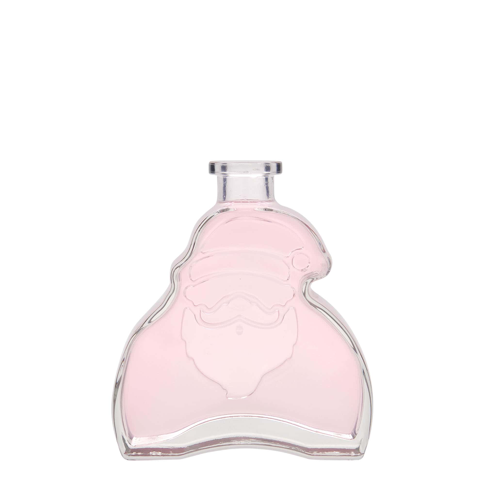 200 ml lasipullo 'Santa Claus', suu: korkki