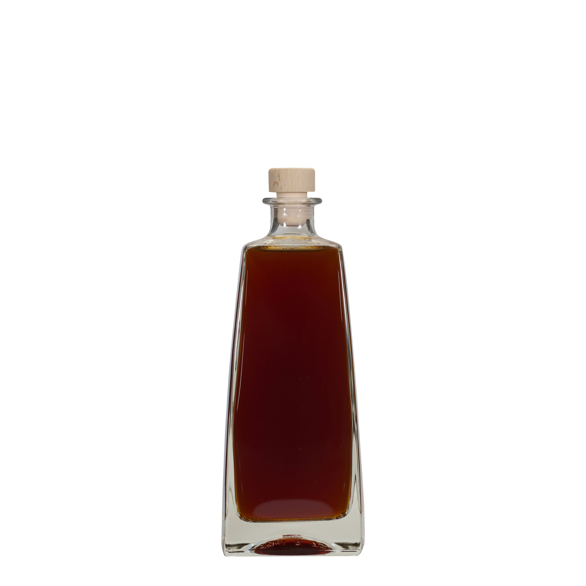 700 ml lasipullo 'Timmy', suorakaide, suuaukko: korkki