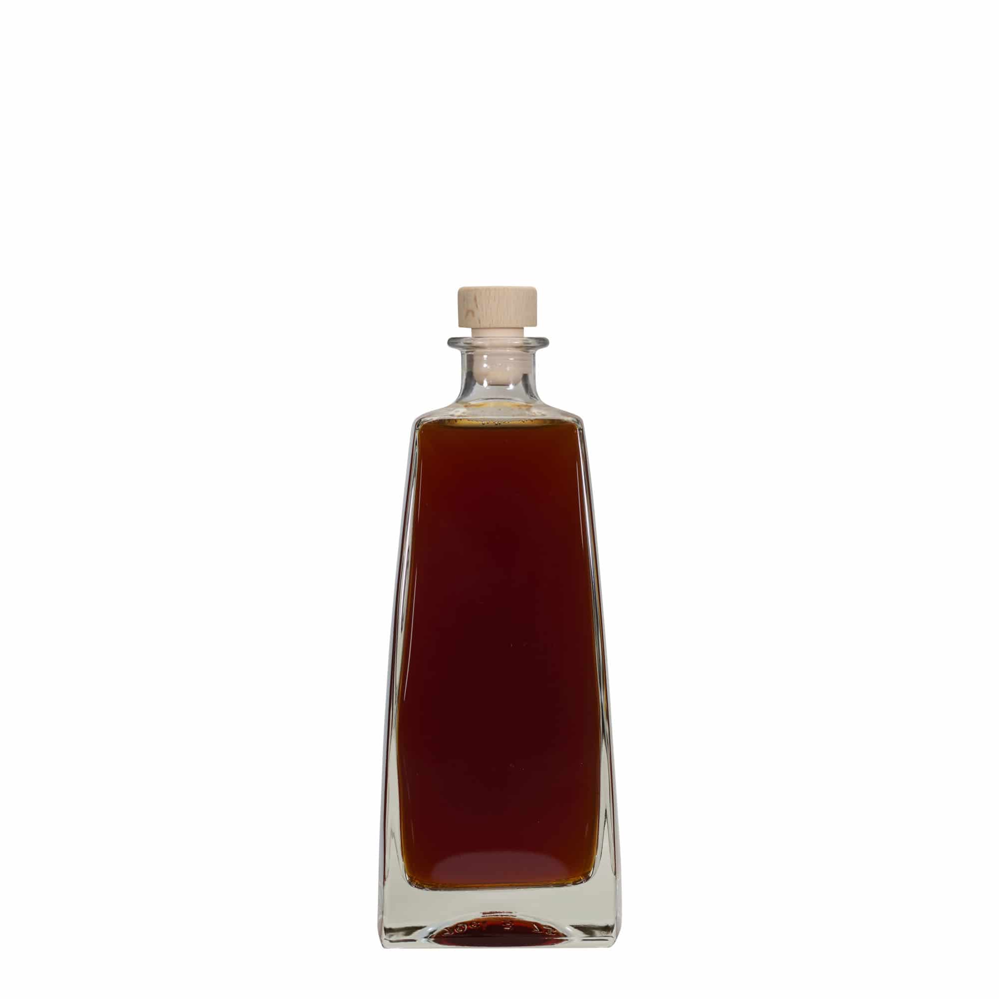 700 ml lasipullo 'Timmy', suorakaide, suuaukko: korkki