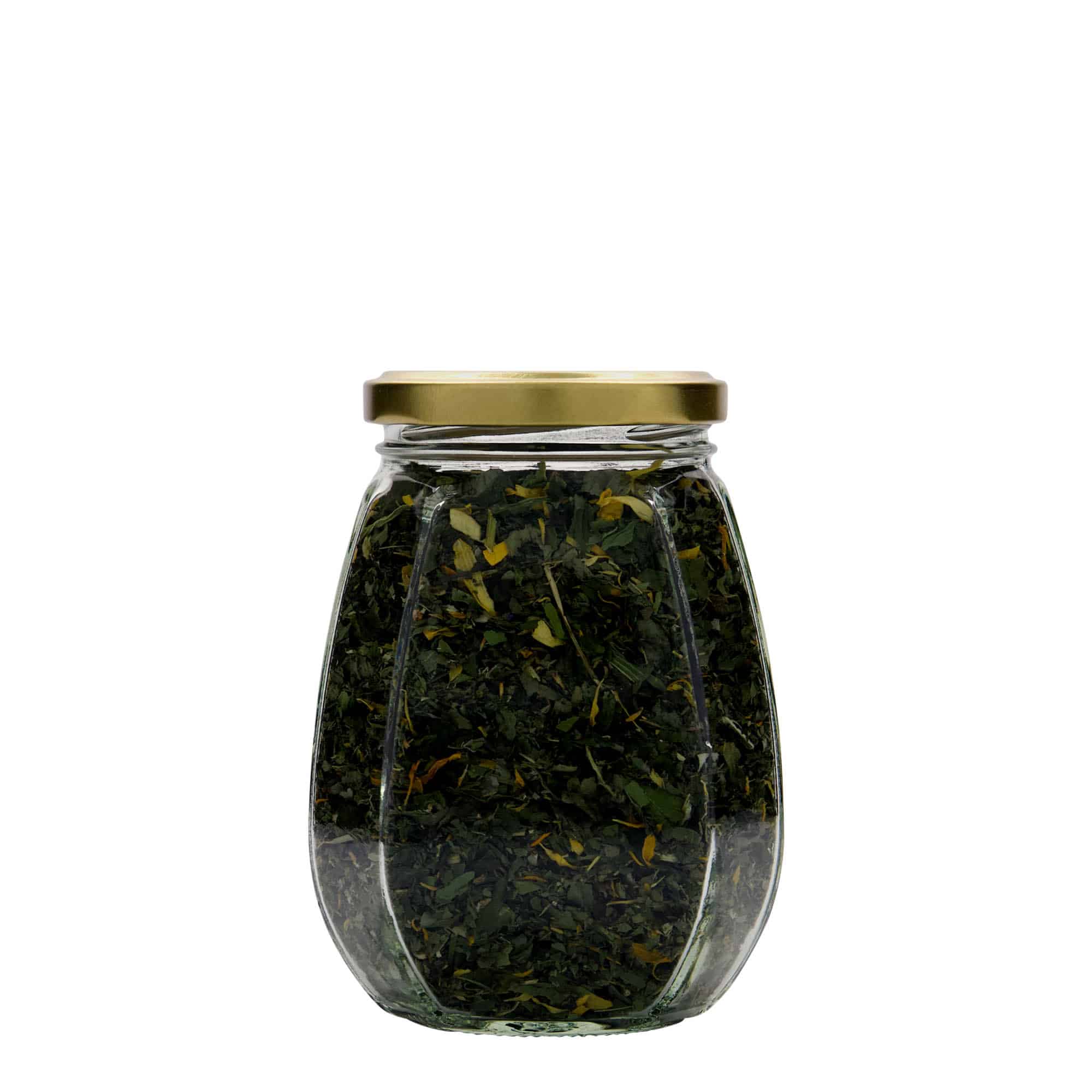 385 ml korurasia, kuusikulmainen, suuaukko: Twist-Off (TO 63)